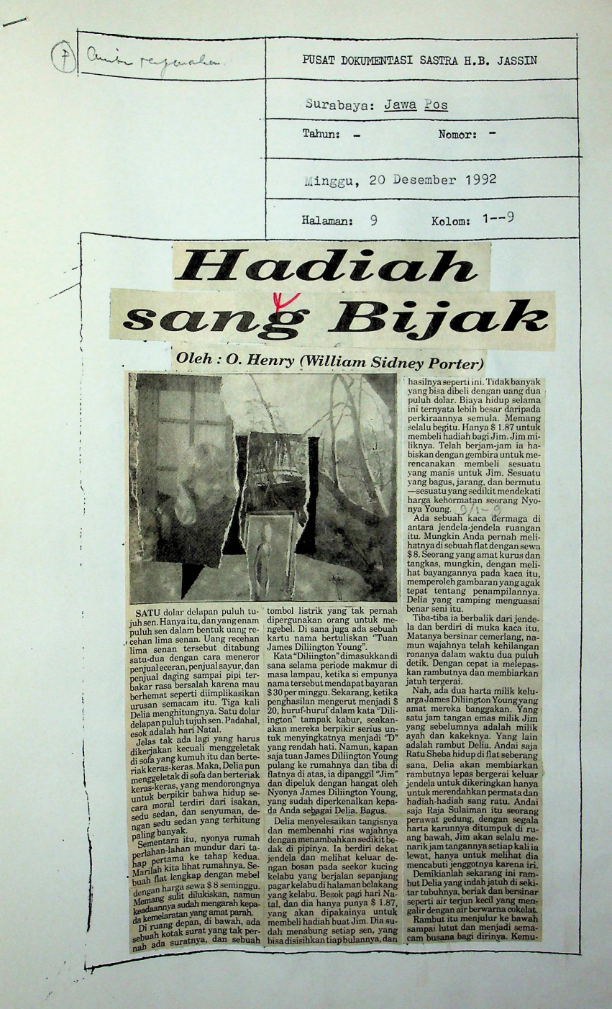 Hadiah sang bijak / O Henry