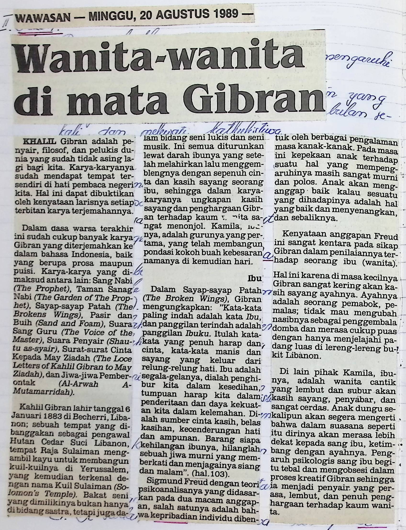 Wanita-wanita di mata Gibran