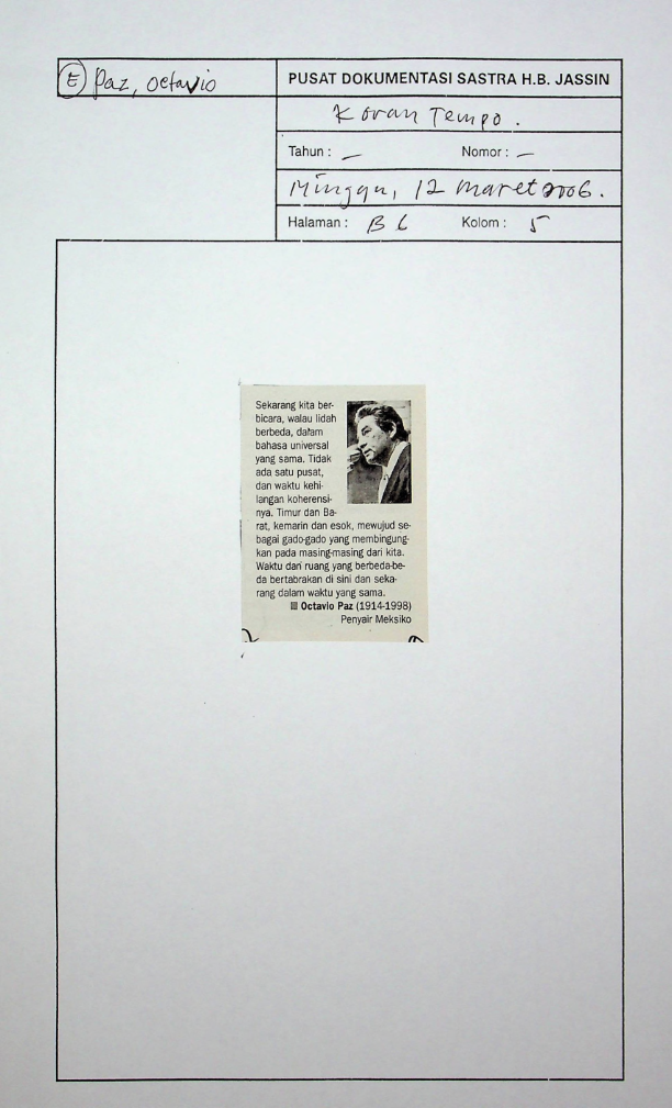Biografi Octavio Paz