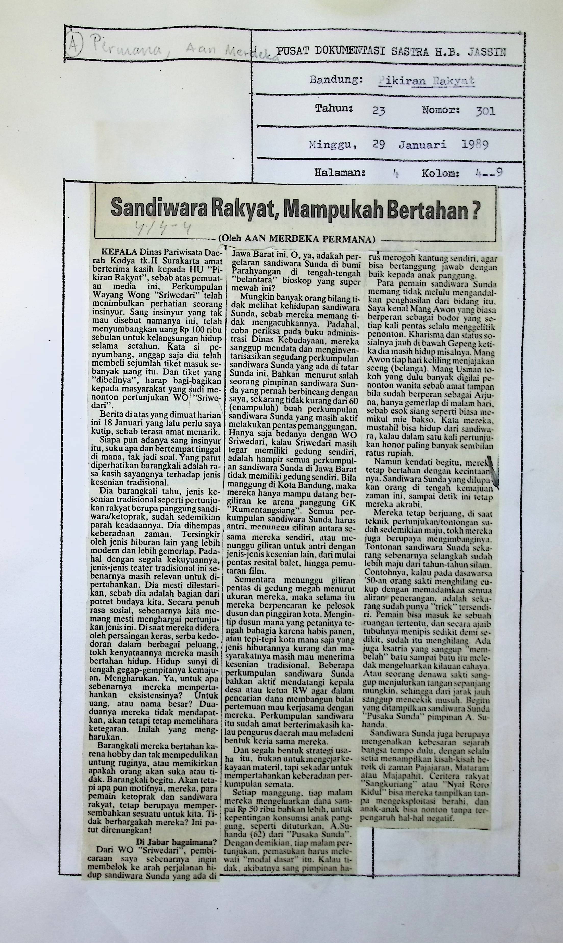 Sandiwara rakyat,mampukah bertahan