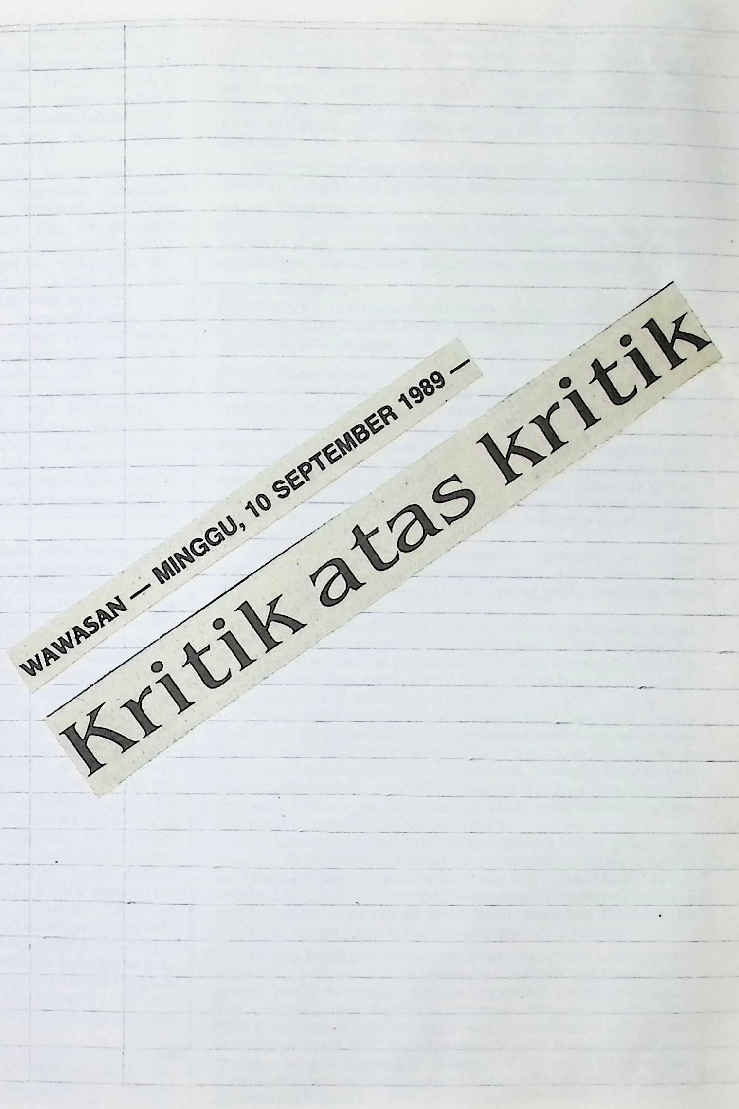 Kritik atas kritik
