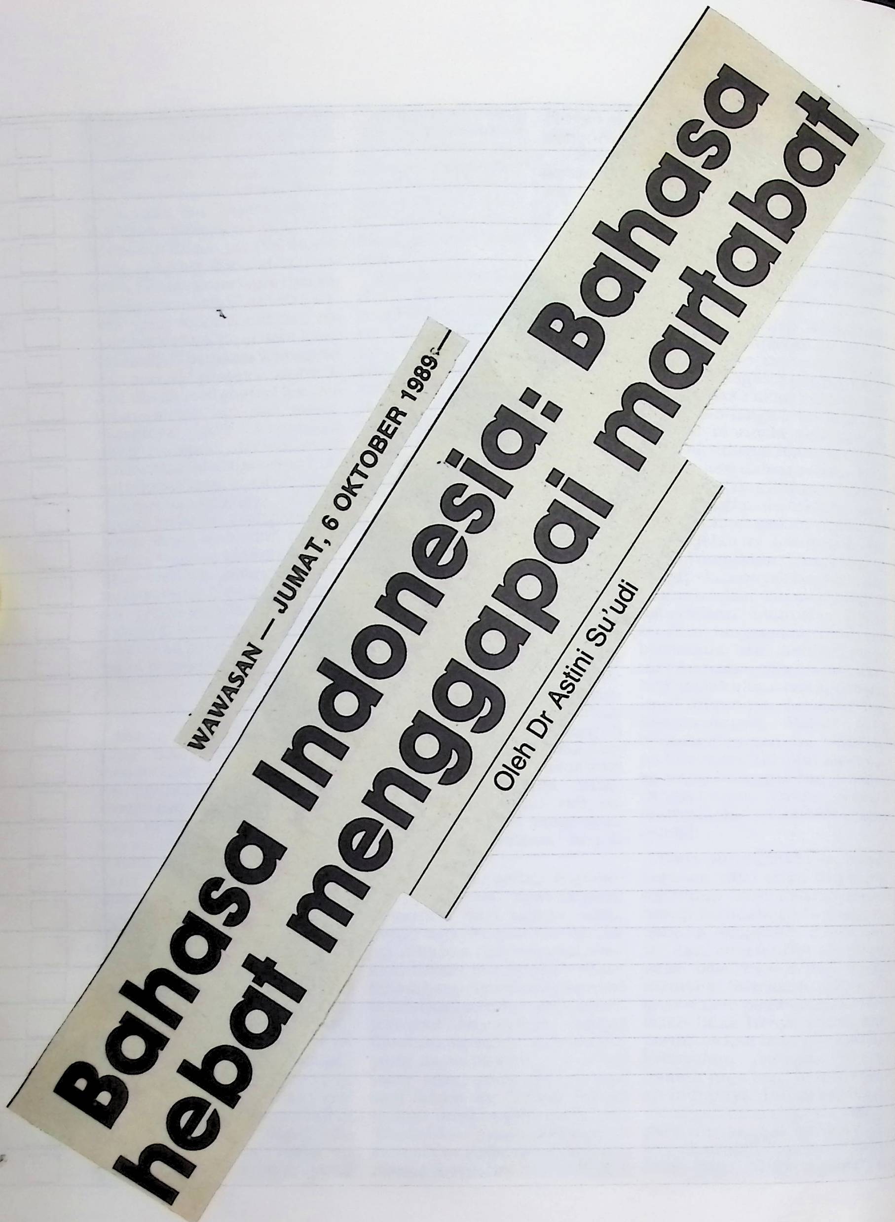 Bahasa Indonesia: bahasa hebat menggapai martabat