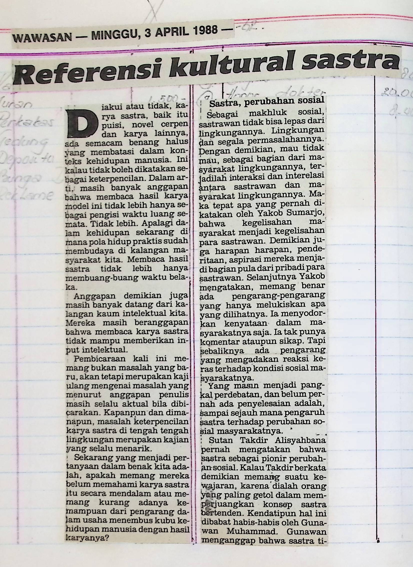 Referensi kultural sastra