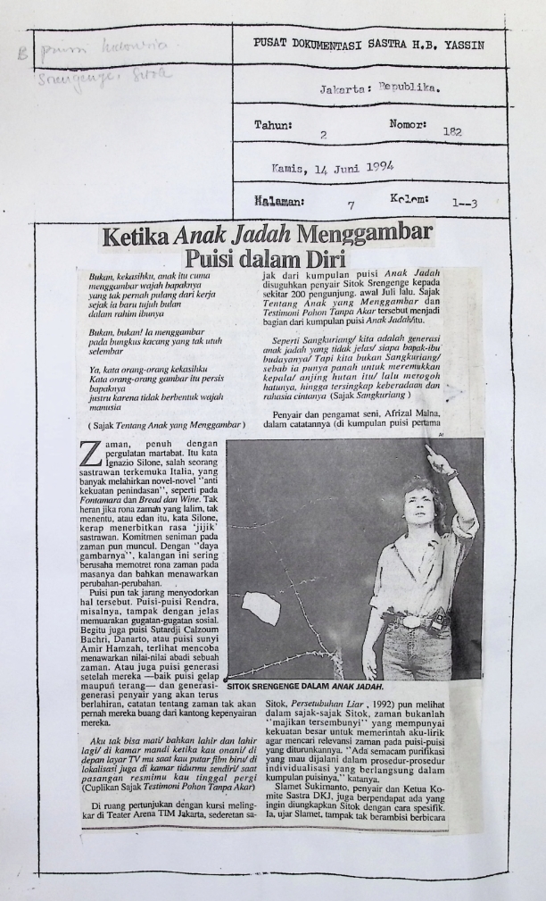 Ketika anak jadah menggambar puisi dalam diri