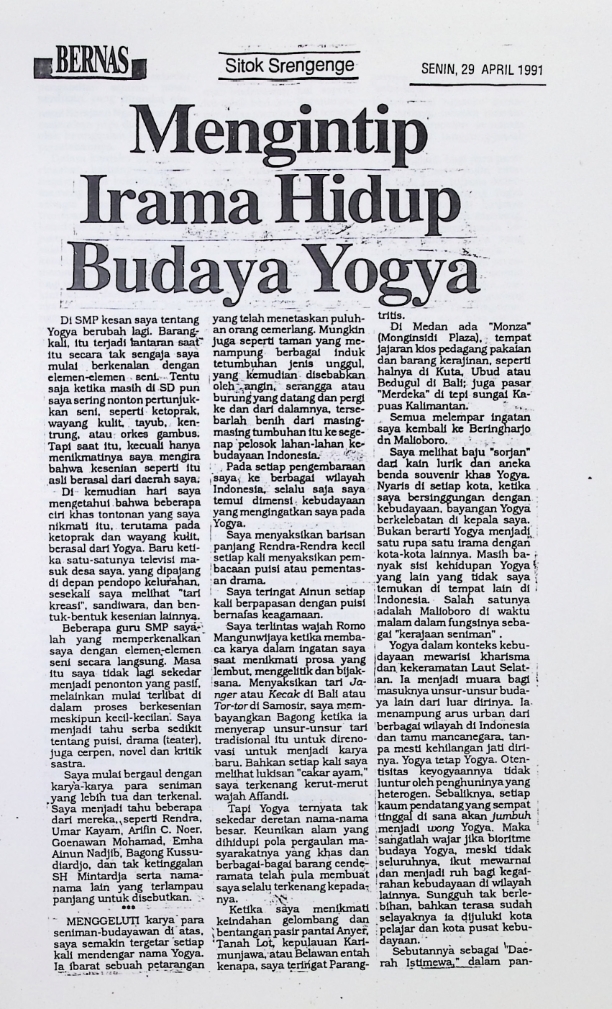 Mengintip irama hidup budaya Yogya