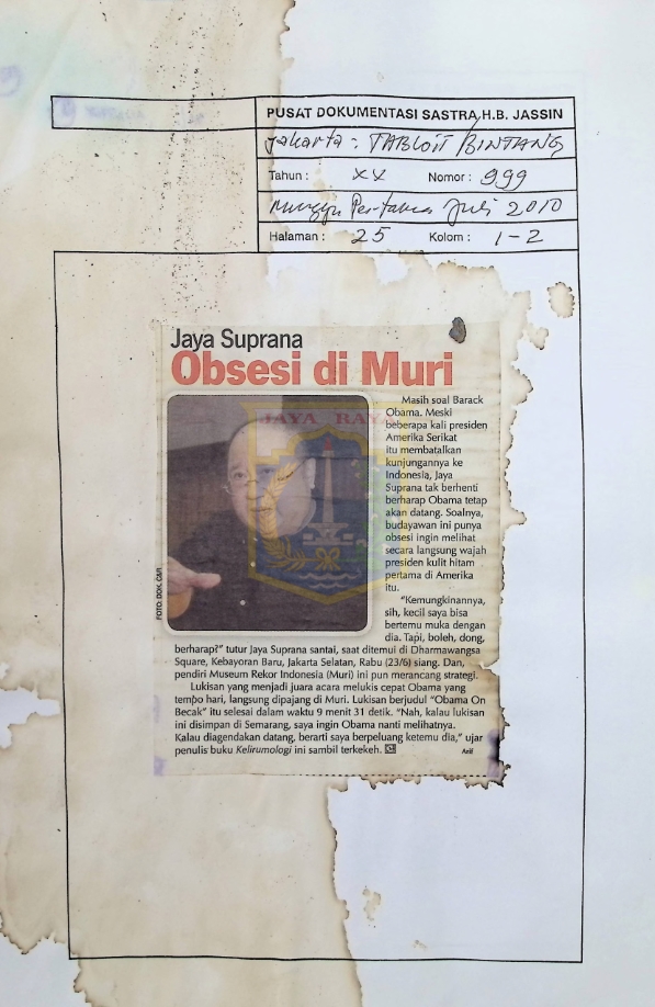 Jaya Suprana: Obsesi di MURI