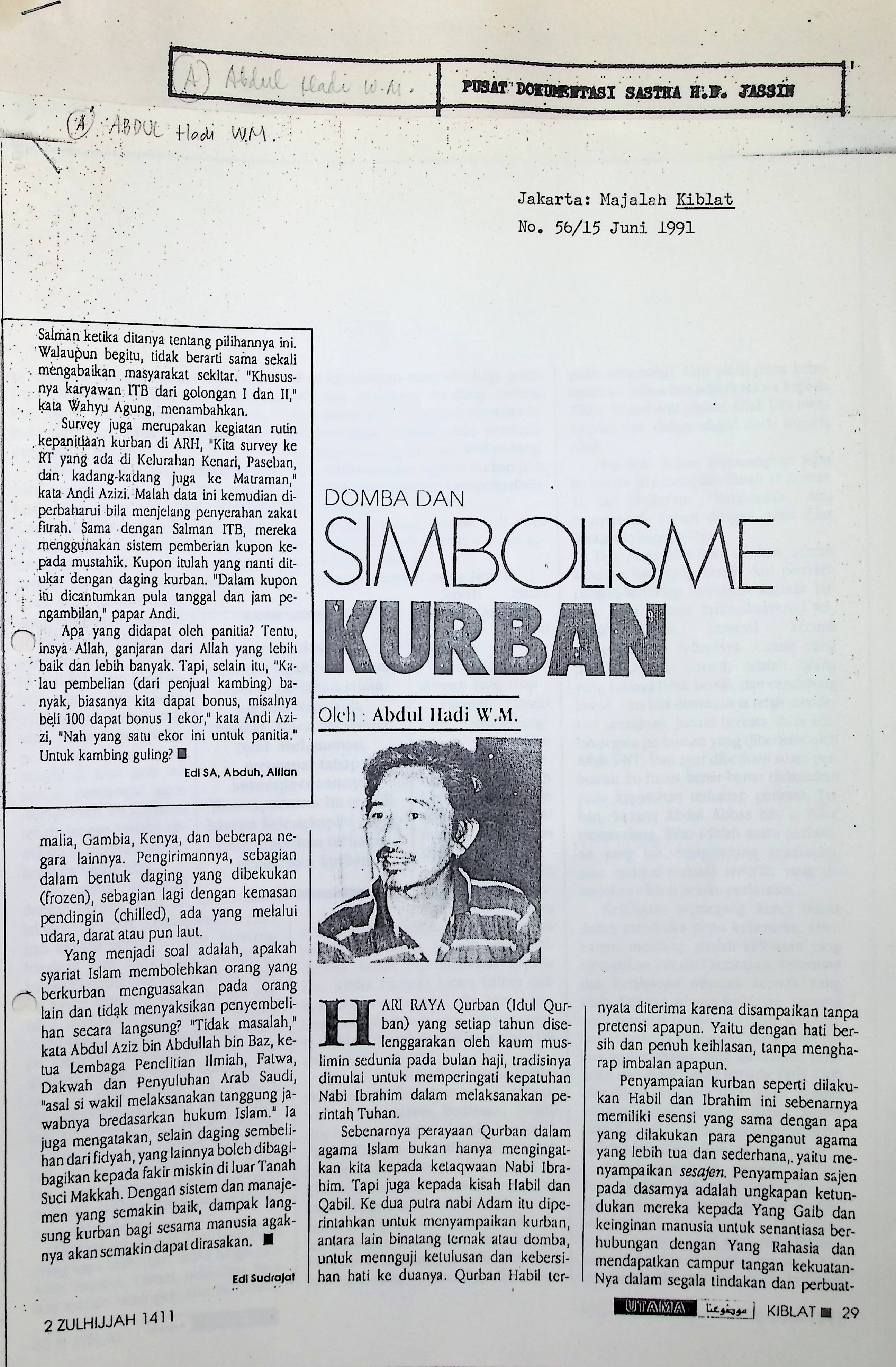 Domba dan sombolisme kurban