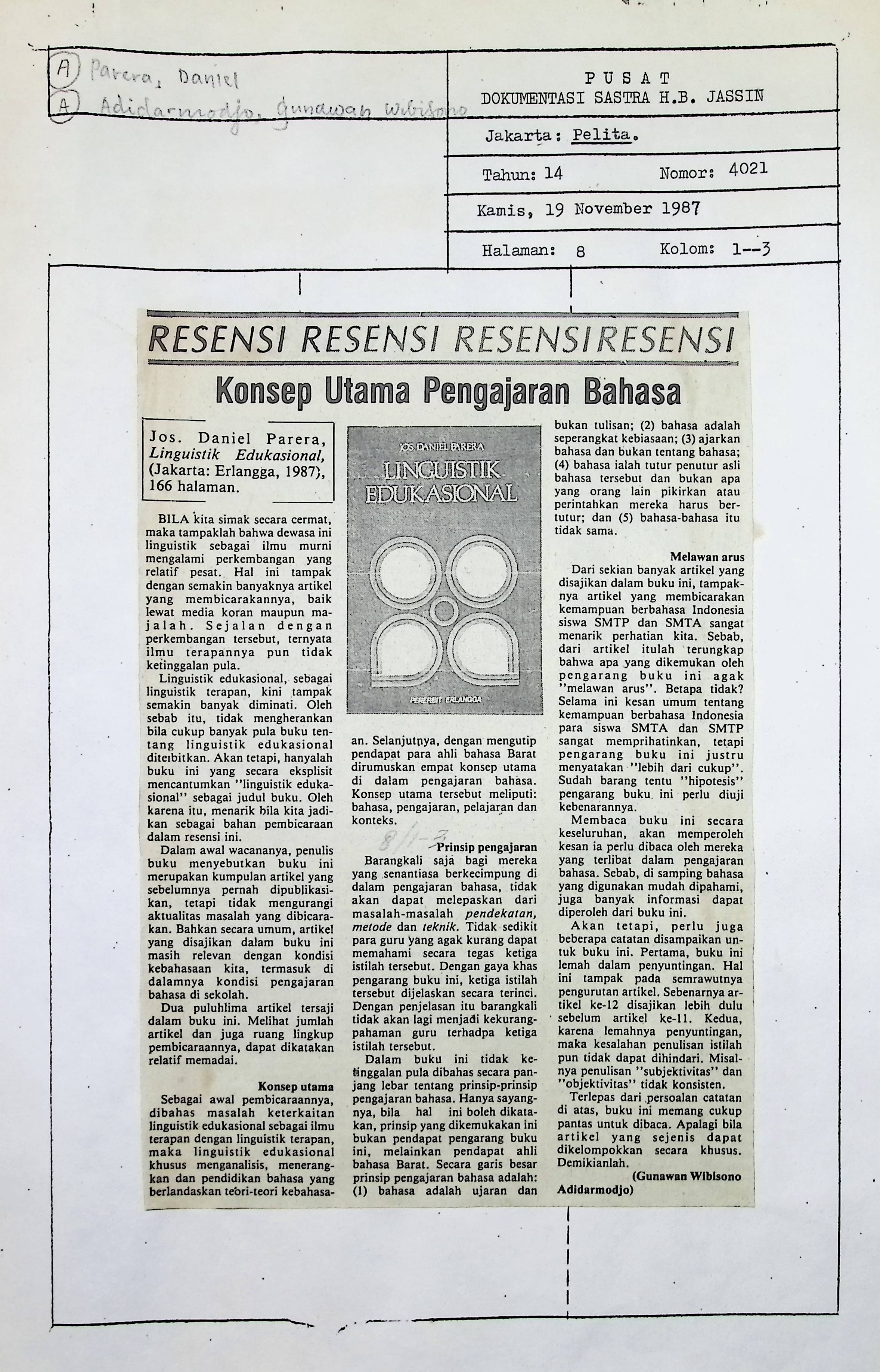 Konsep utama pengajaran bahasa