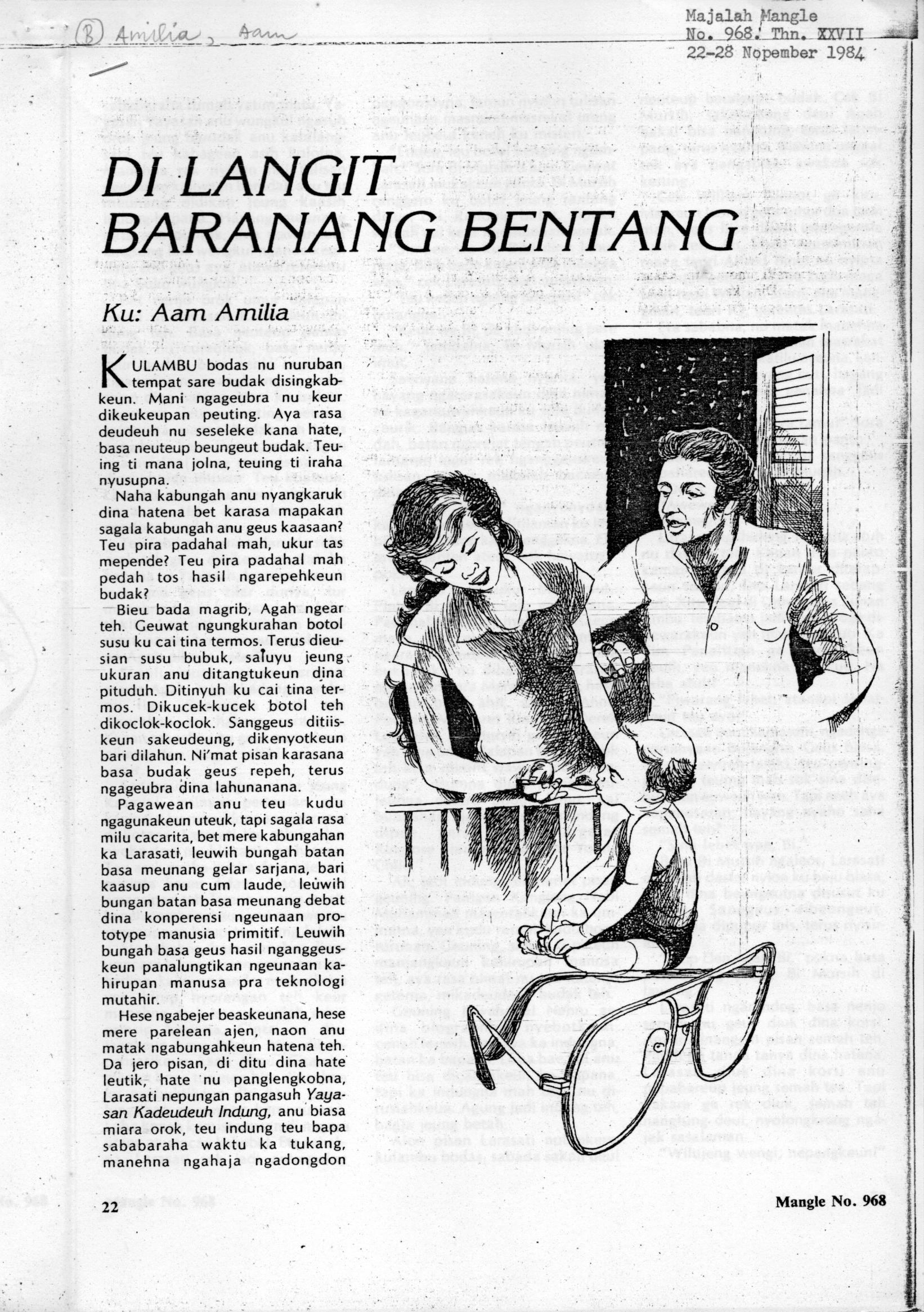 Di langit baranang bentang