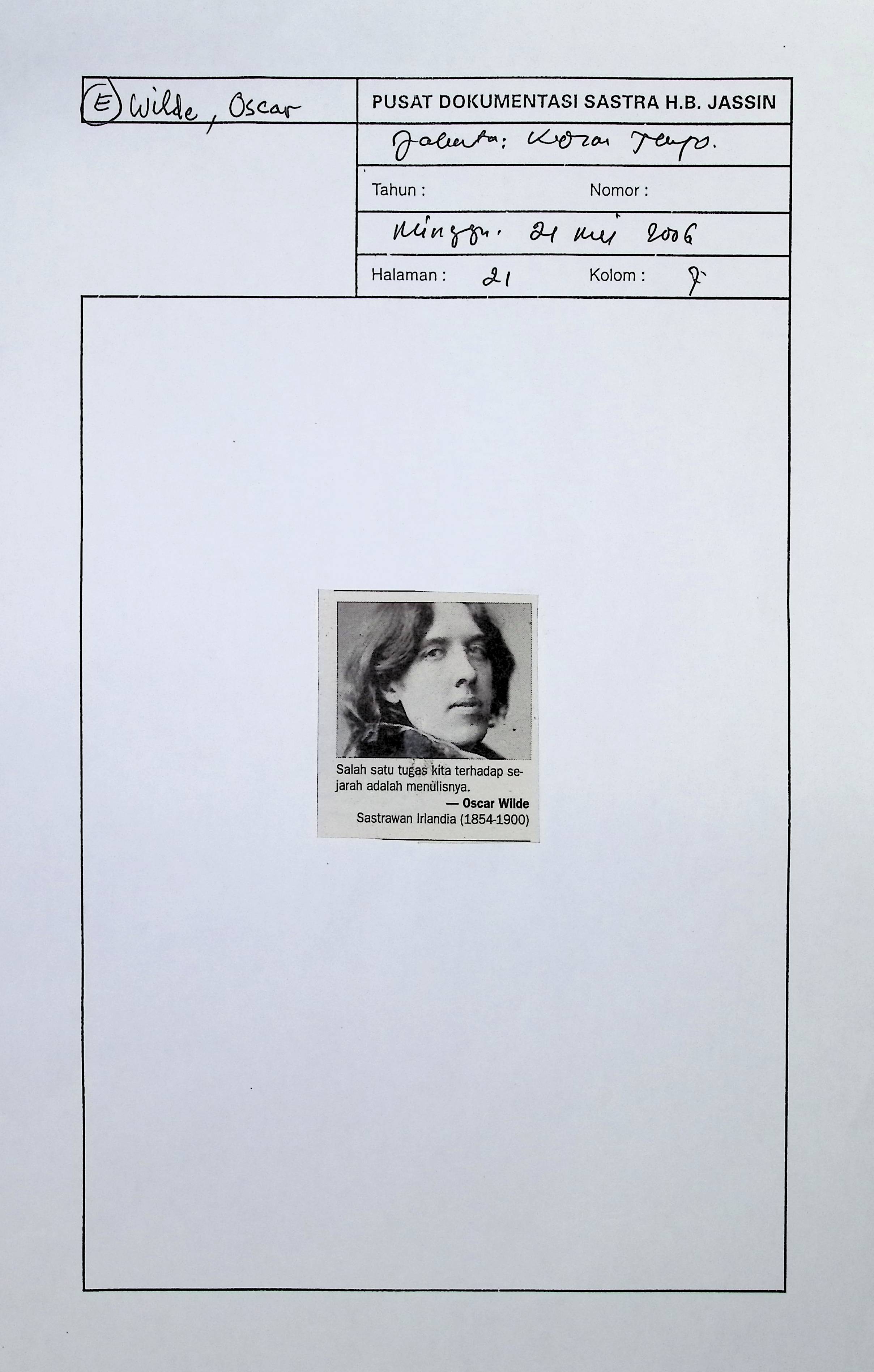 Kutipan Oscar Wilde