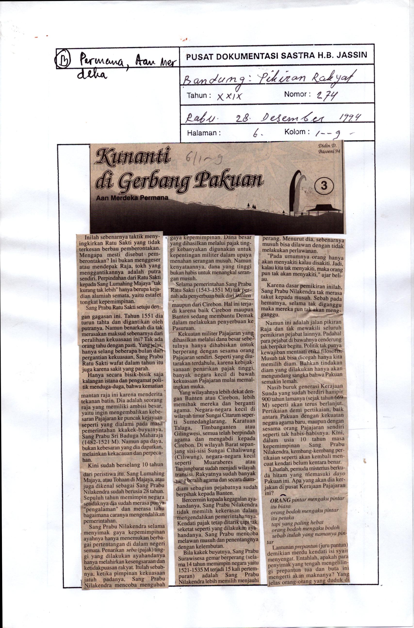Kunanti di gerbang Pakuan (Bagian 3-11)