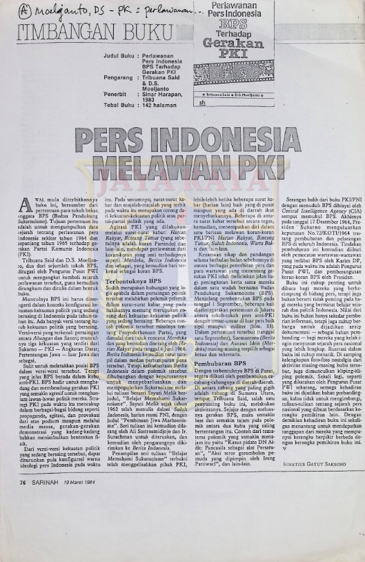 Pers Indonesia melawan PKI