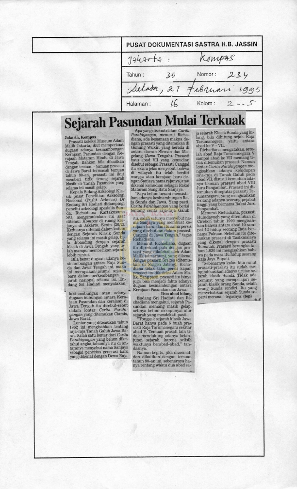 Sejarah Pasundan mulai terkuak