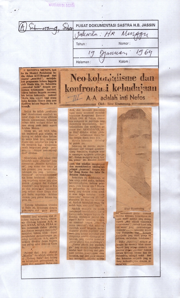 Neokolonialisme dan Konfrontasi Kebudayaan