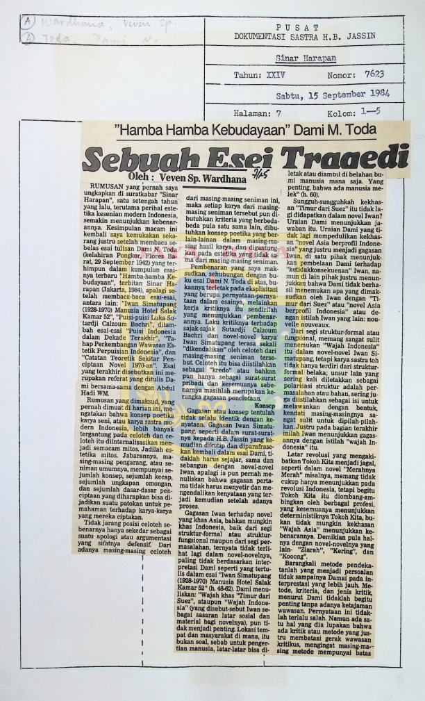 Sebuah esei tragedi