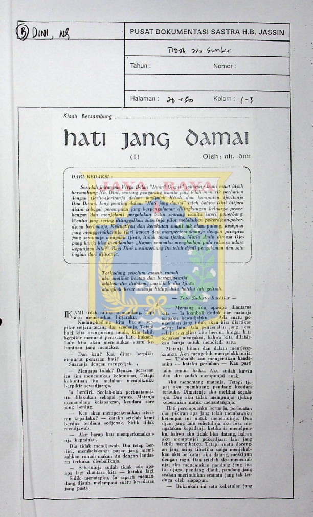 Hati jang damai(draft)