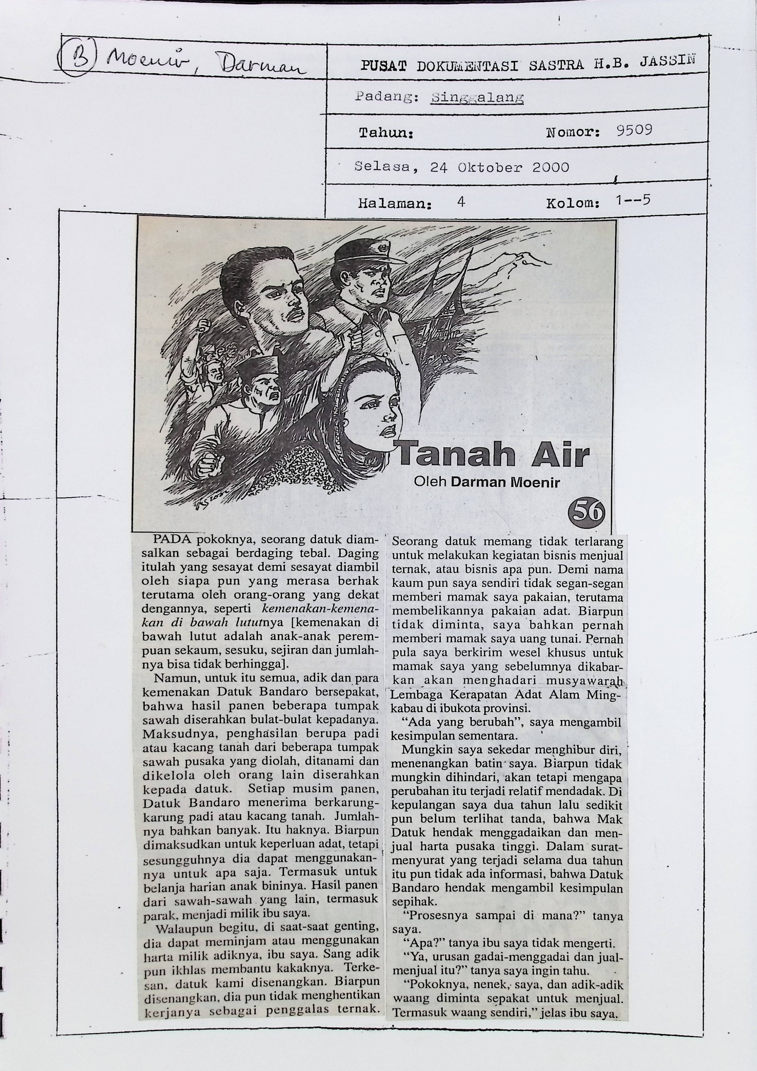 Tanah air (bagian 56-60) : Cerbung karya Darman Moenir