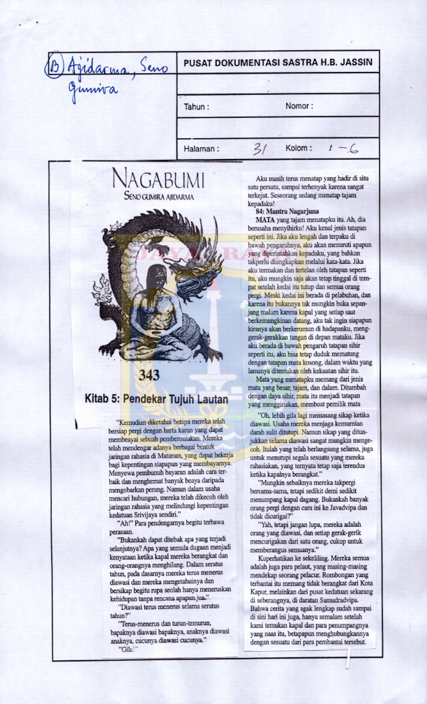 Nagabumi. Bagian 343 : Kita 5: Pendekar Tujuh Lautan