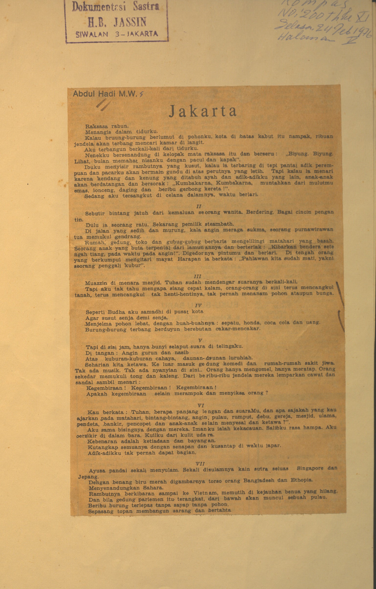 Abdul Hadi WM. Jakarta