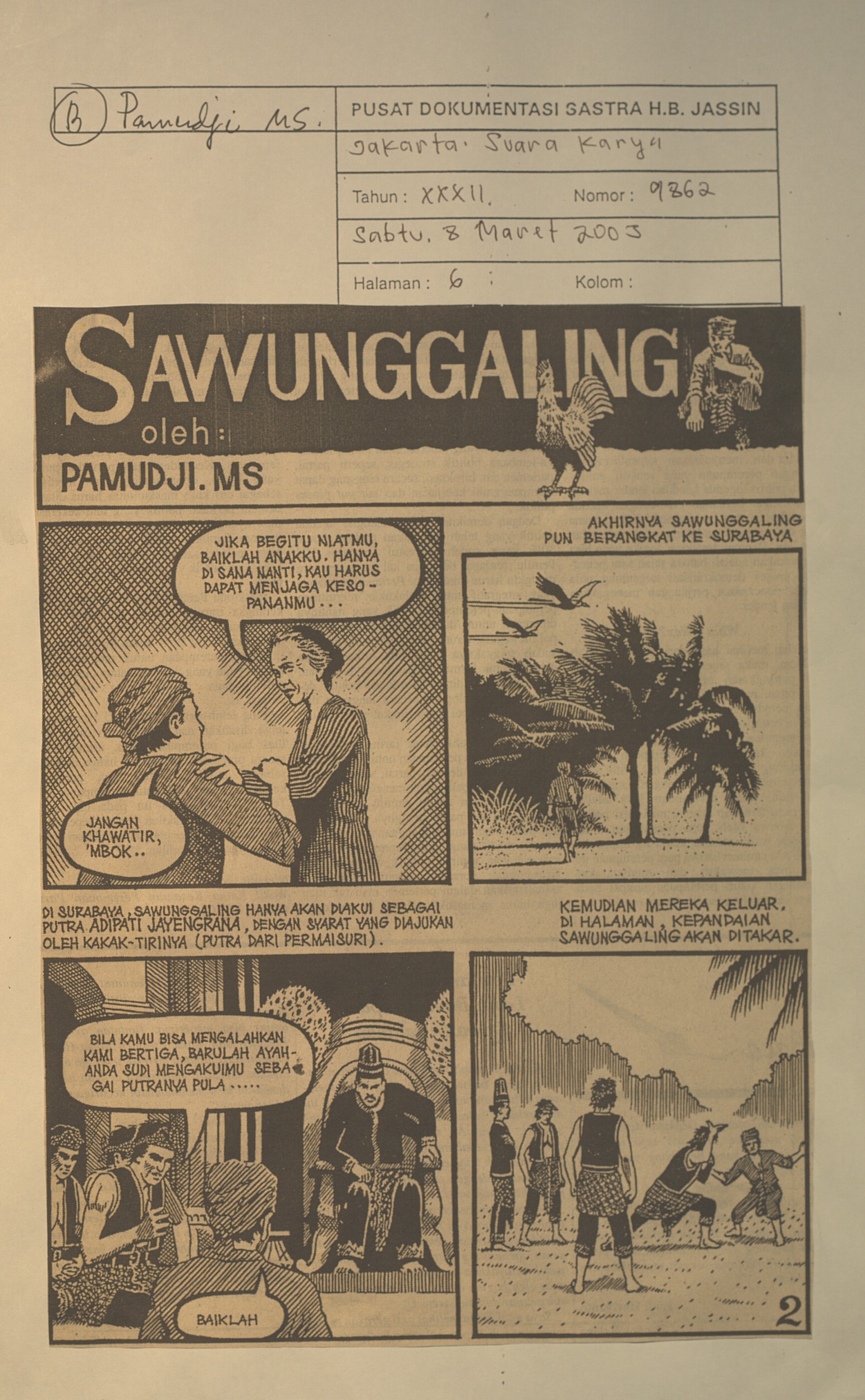 Sawunggaling nomor 9862