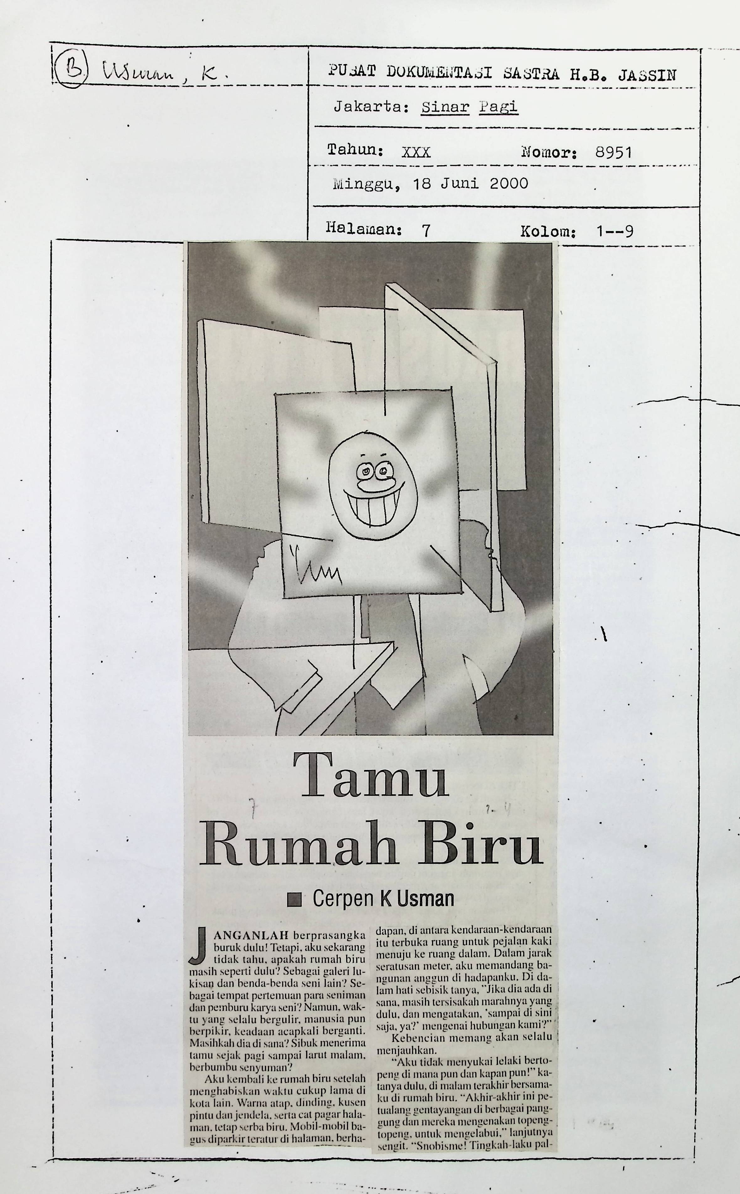 Cerpen: tamu rumah biru