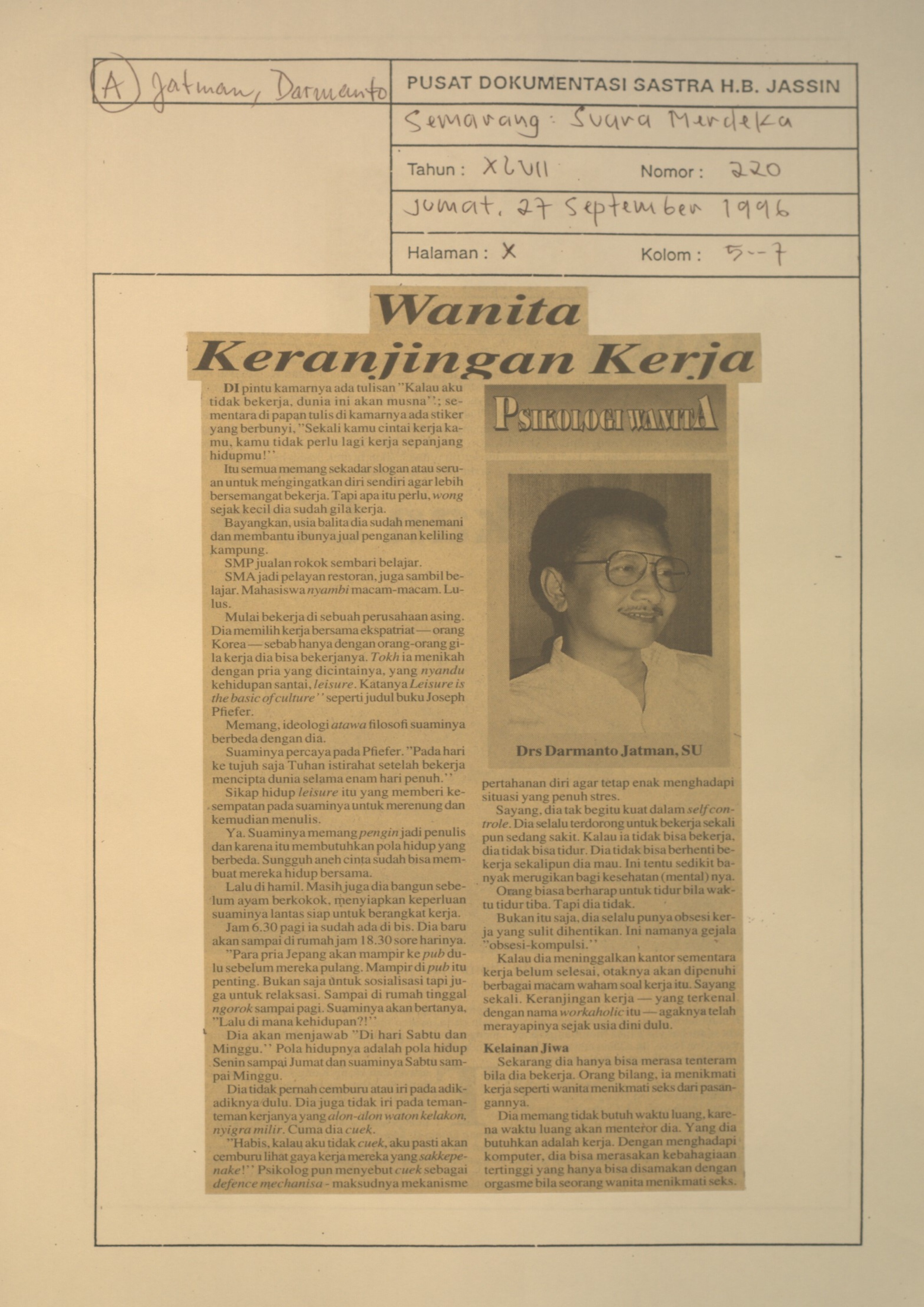 Psikologi wanita - wanita keranjingan kerja