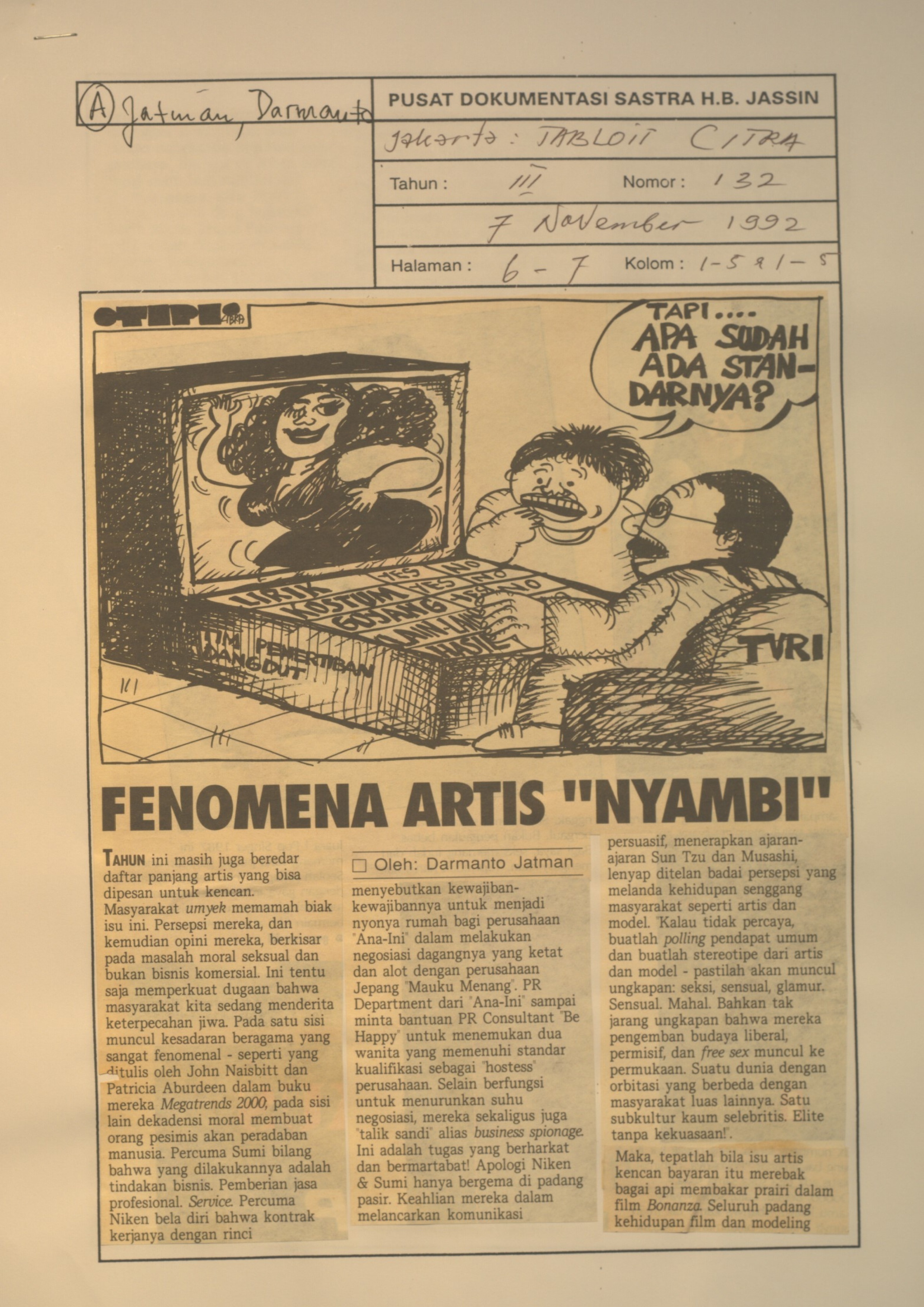 Fenomena artis "nyambi"