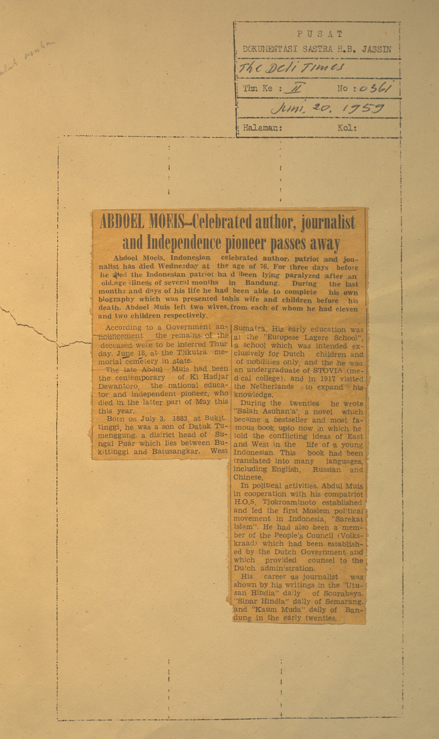 Abdel Moeis-Celebrate author,jurnalist and independence pioneer passes away