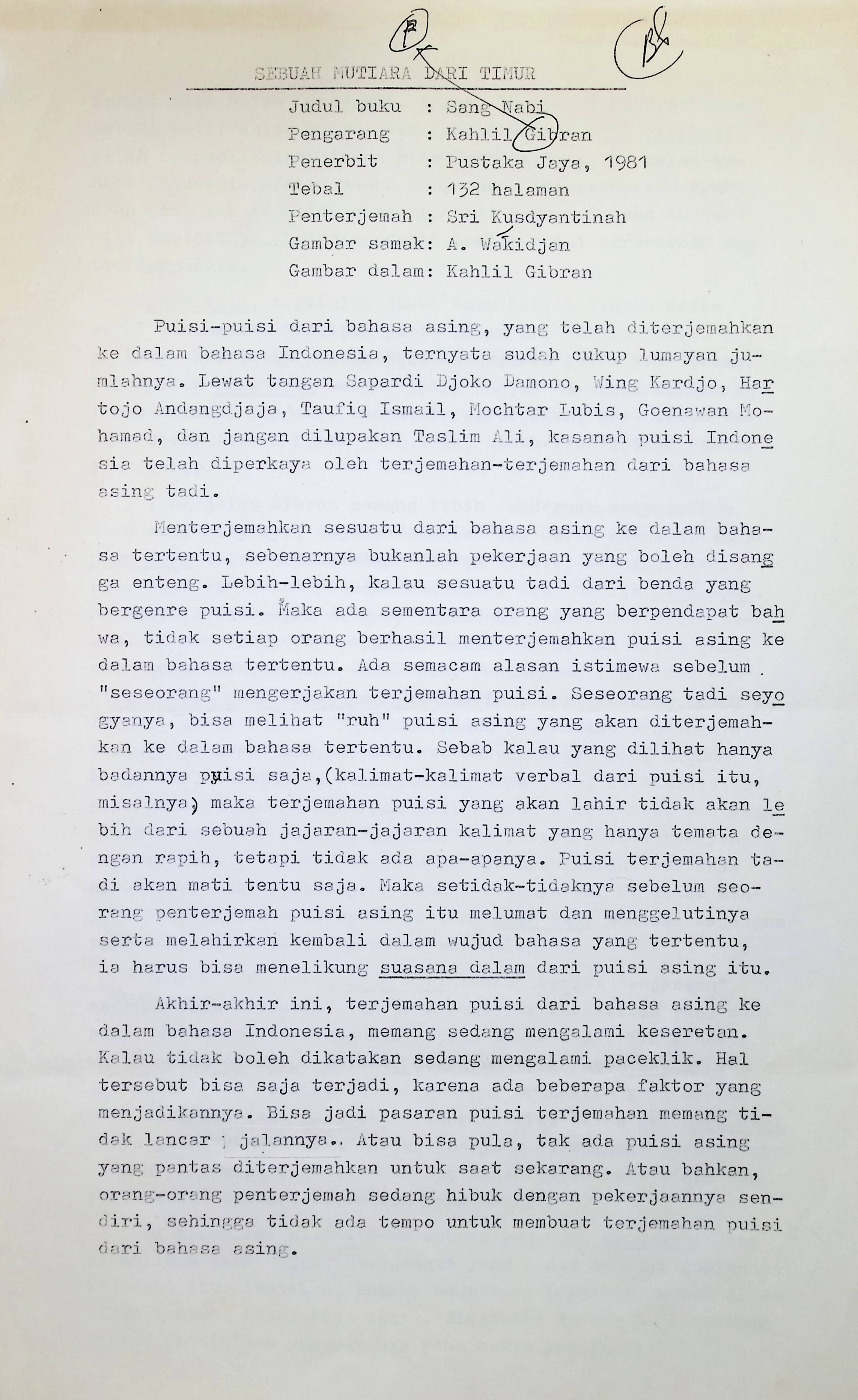 Sebuah mutiara dari timur