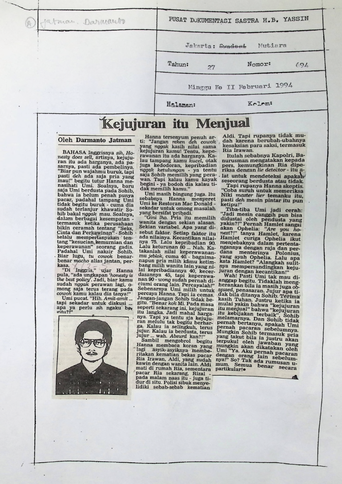 Kejujuran itu menjual