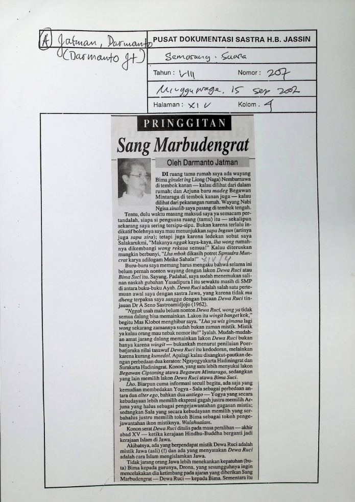 Pringgitan - sang marbudengrat