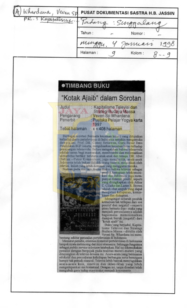 Timbangan Buku : "Kotak Ajaib" dalam sorotan