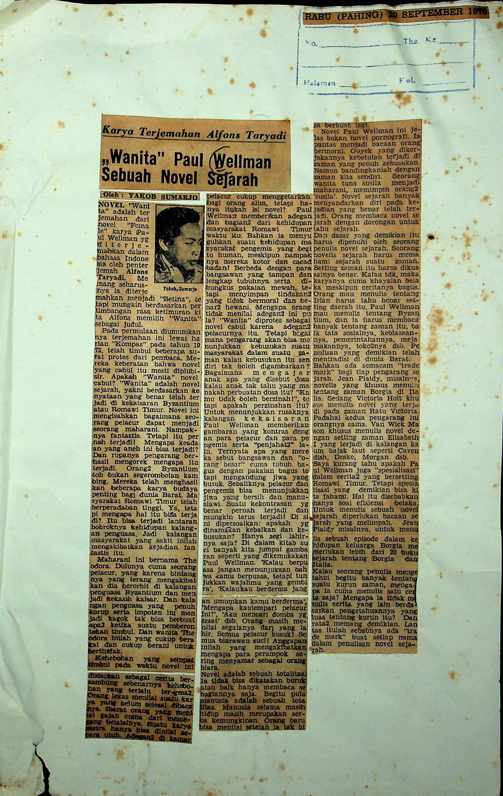 Wanita Paul Wellman sebuah novel sejarah