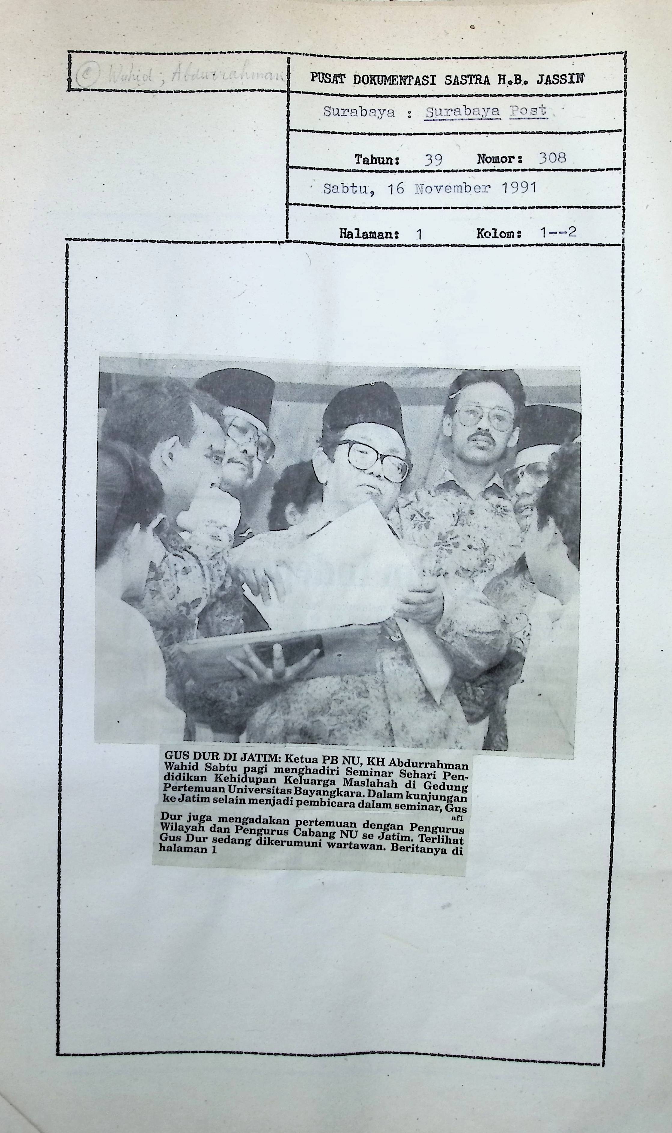 Gus Dur di Jatim