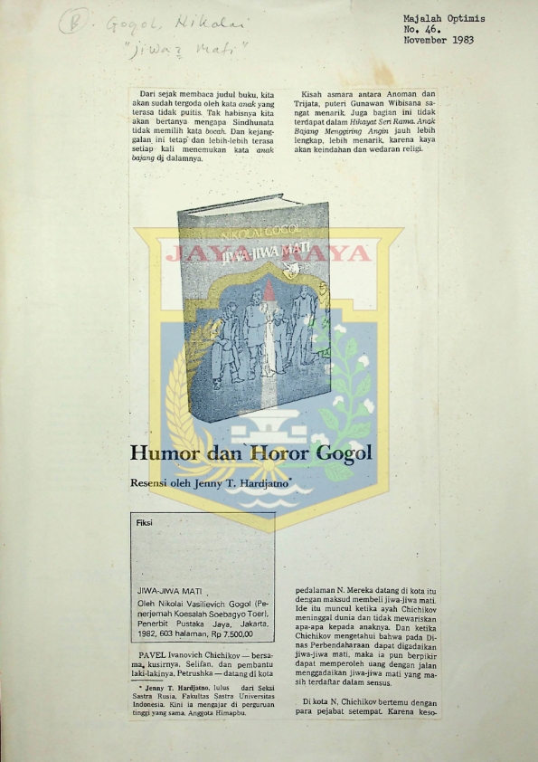 Humor dan horor gogol