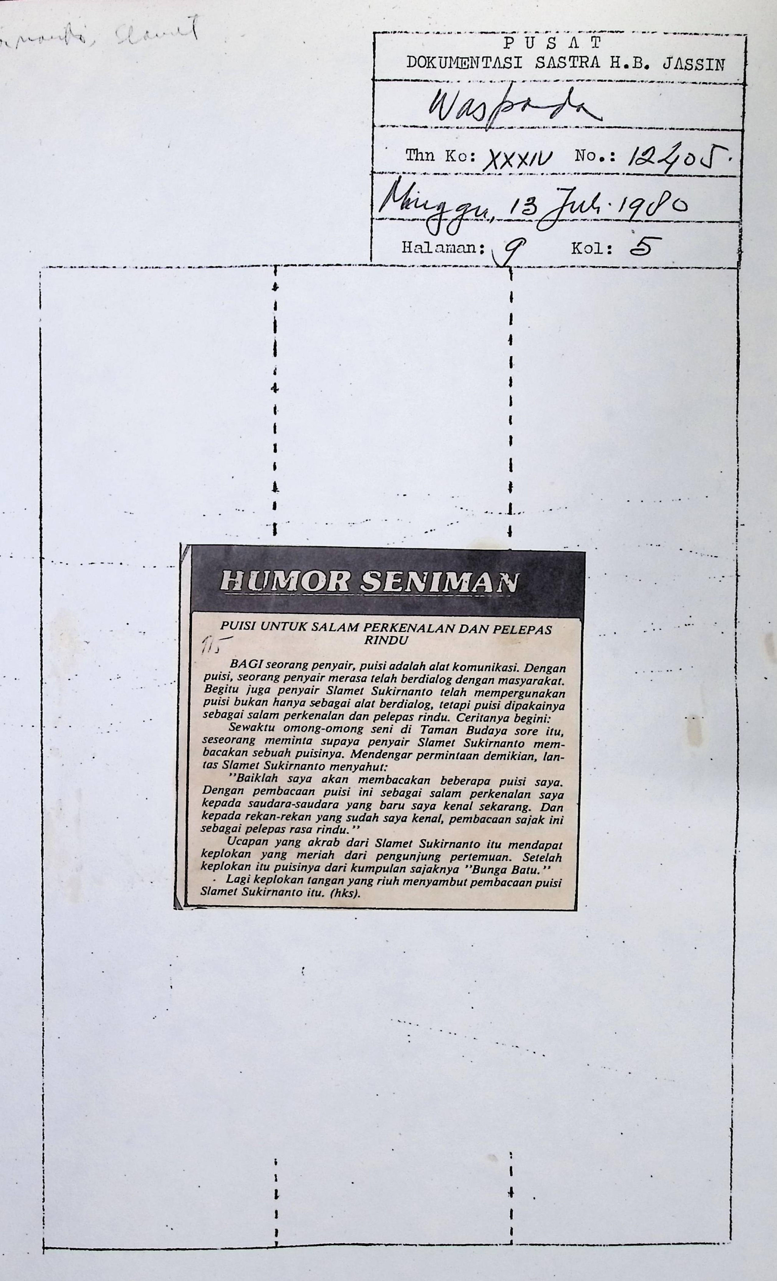 Puisi untuk Salam perkenalan dan pelepas rindu