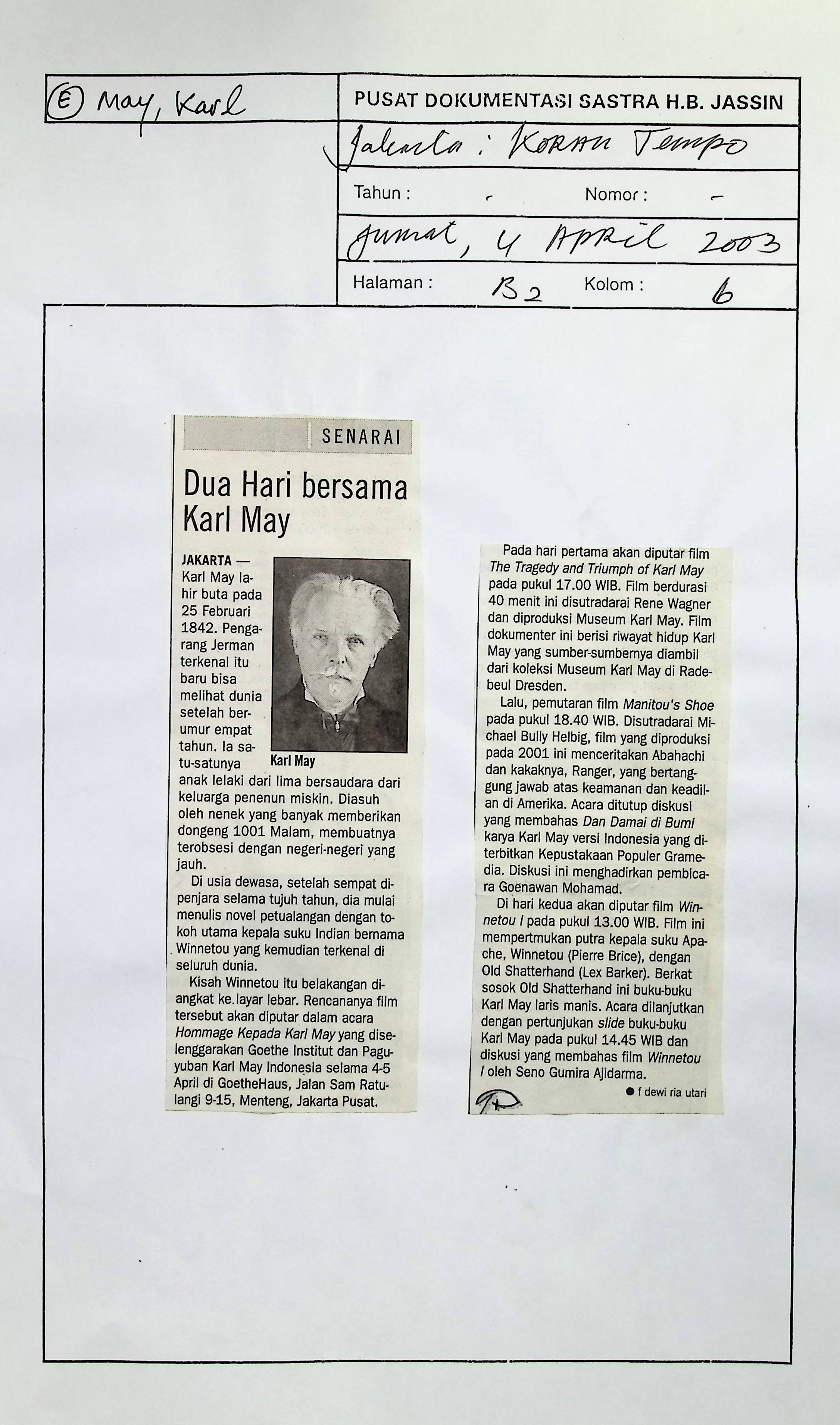 Dua hari bersama Karl May