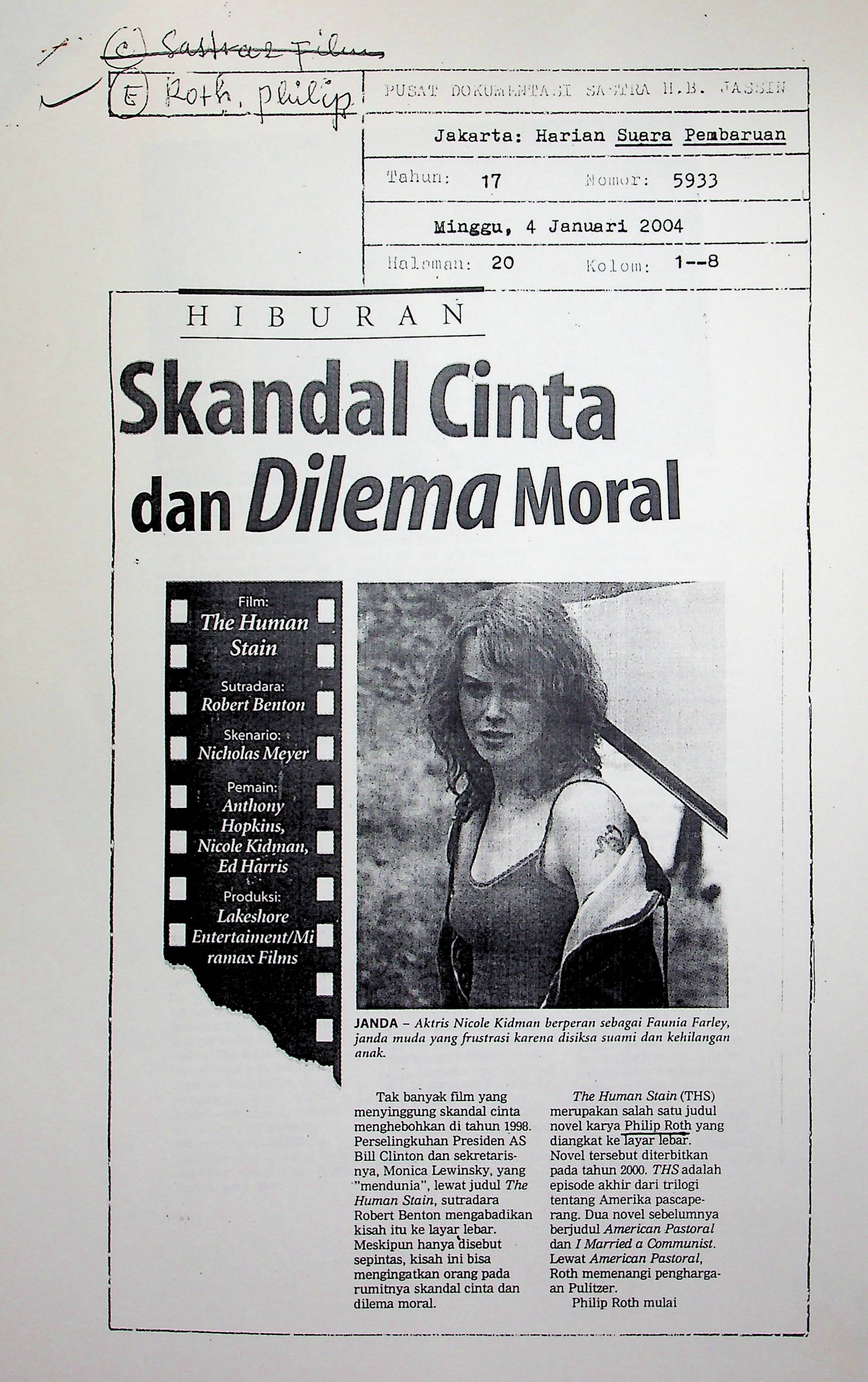 Skandal cinta dan dilema moral