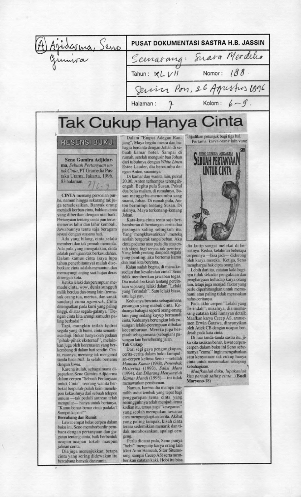 Tak cukup hanya cinta