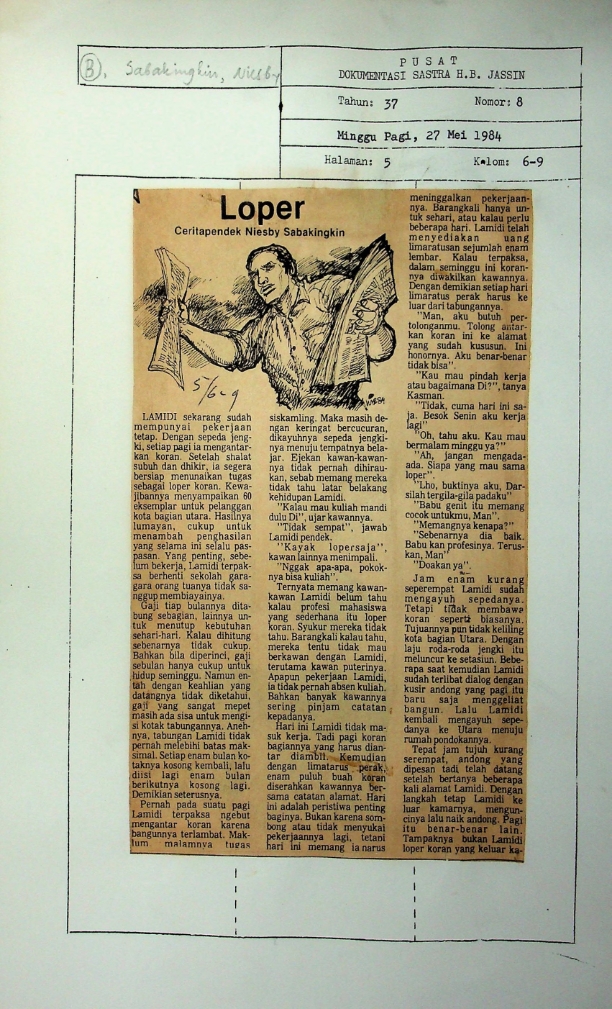 Loper : cerita pendek niesby sabakingkin