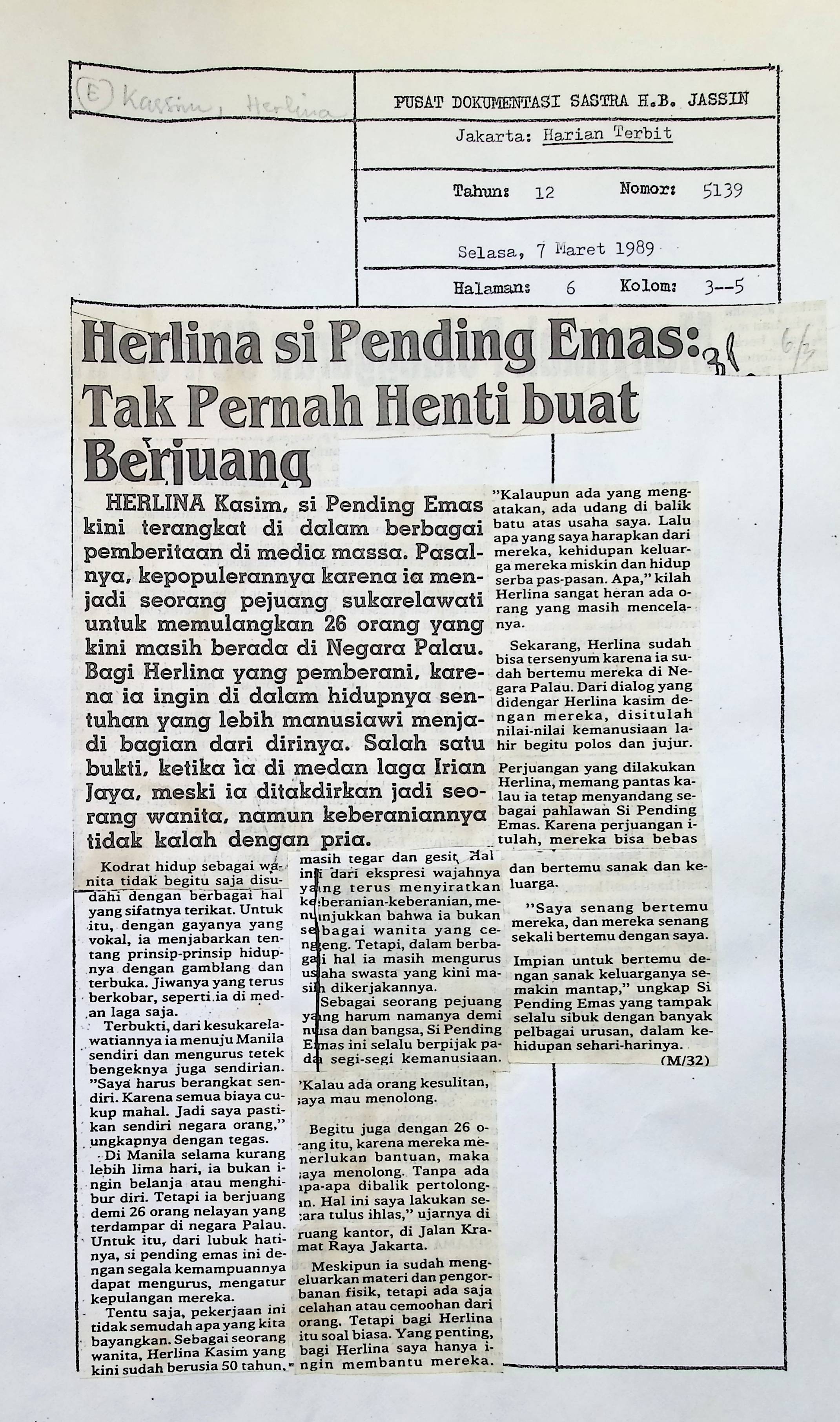 Herlina si pending emas tak pernah henti buat berjuang