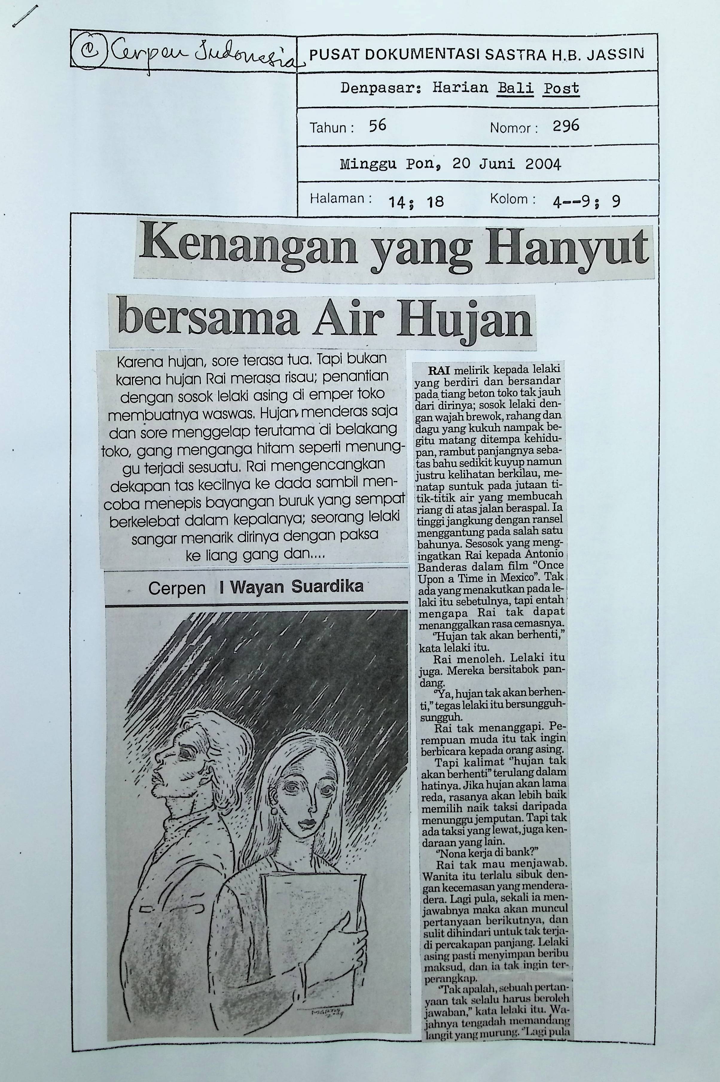 Kenangan yang hanyut bersama air hujan