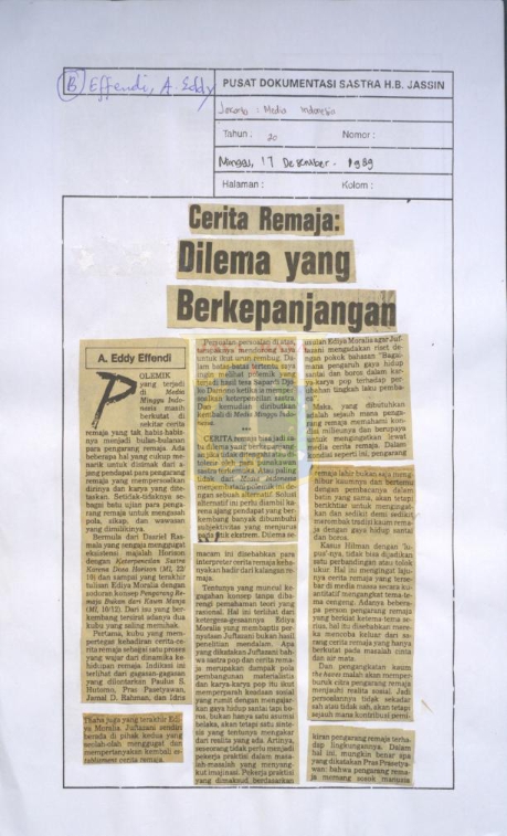 Sayang, pengarang muda cuma "coba coba"