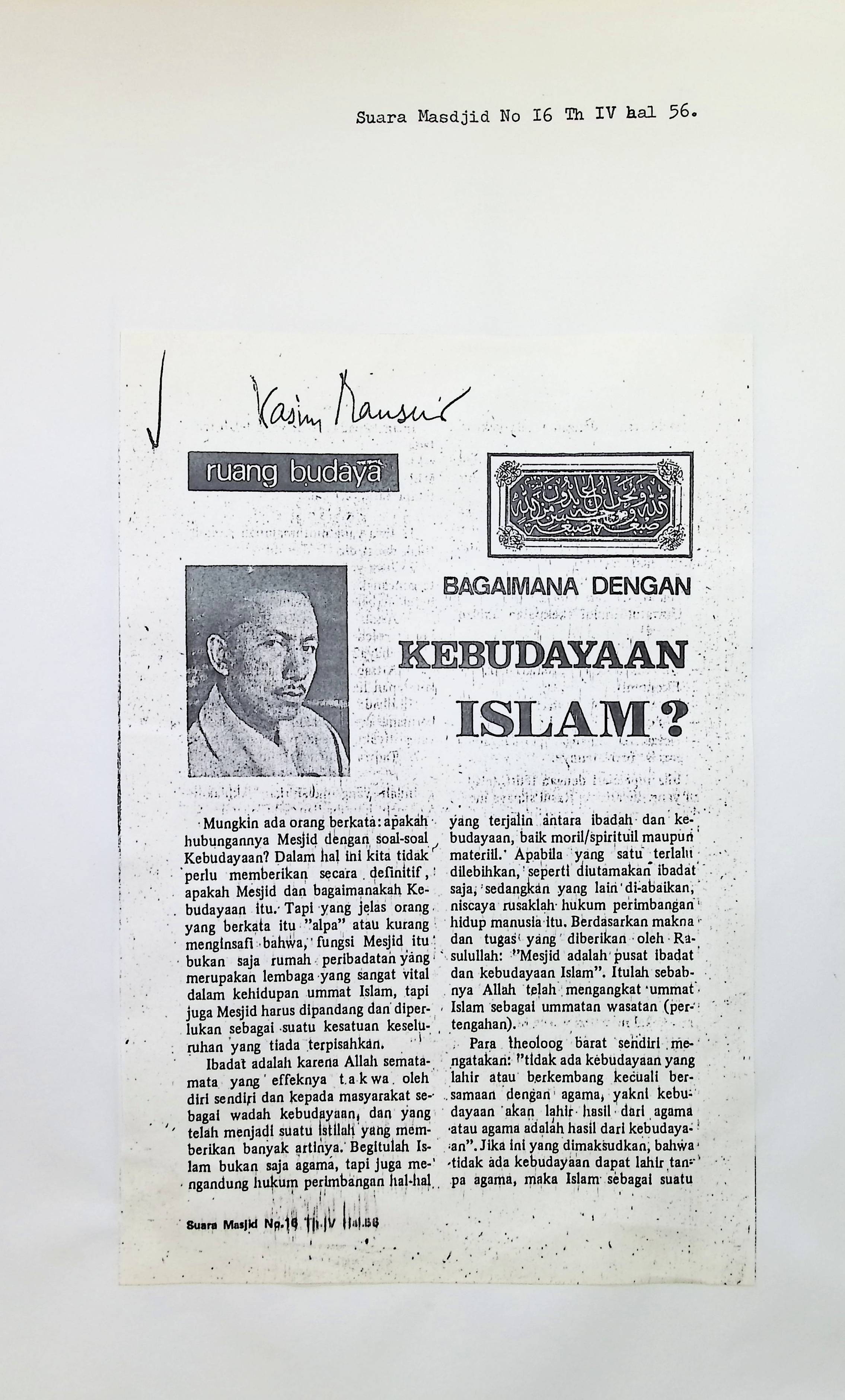 Bagaimana dengan kebudayaan islam