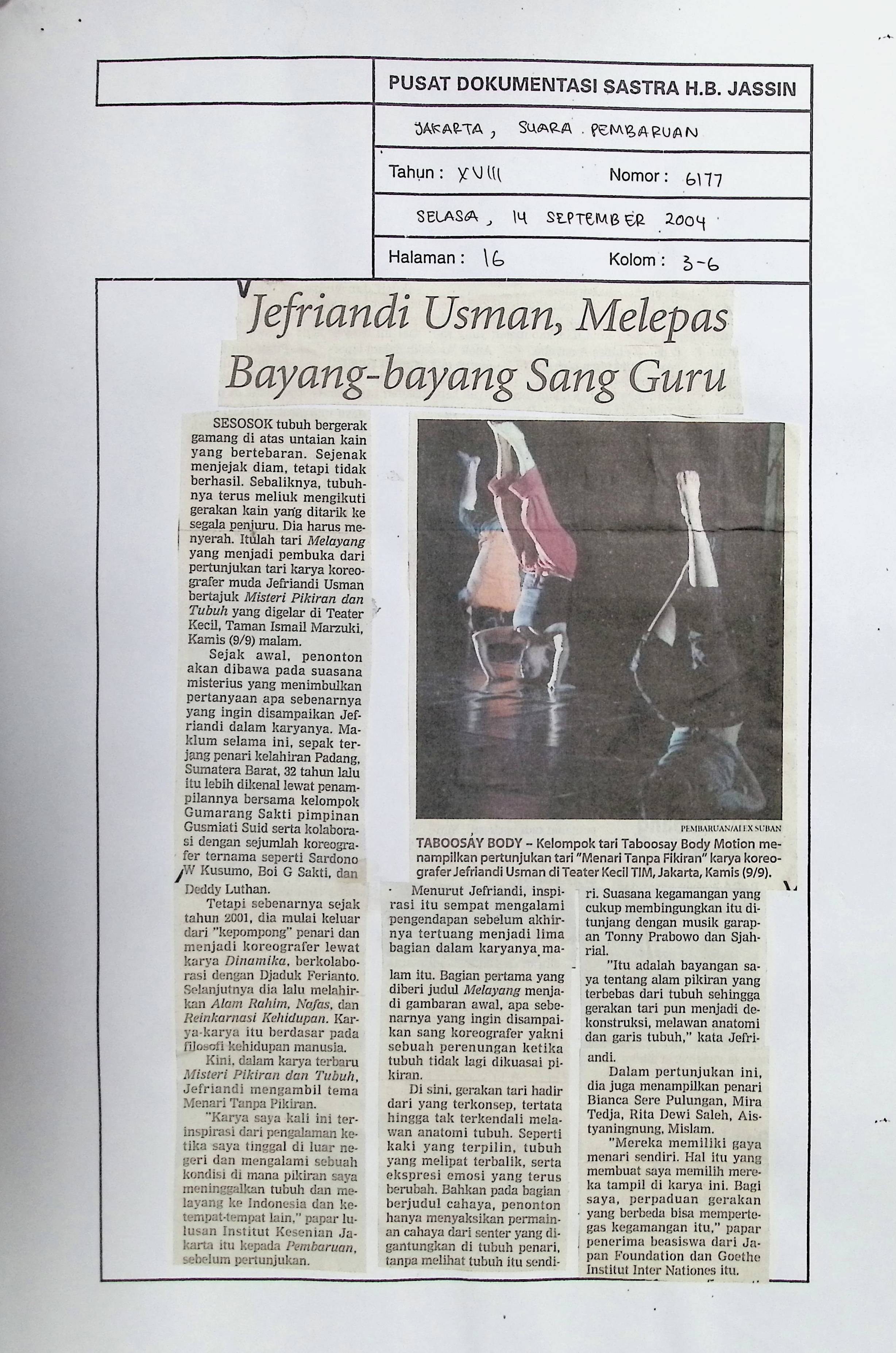 Jefrandi Usman, melepas bayang-bayang sang guru