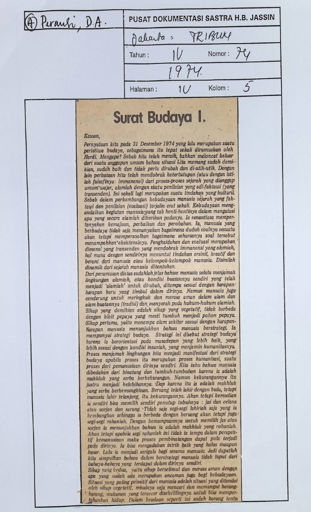 Surat budaya i