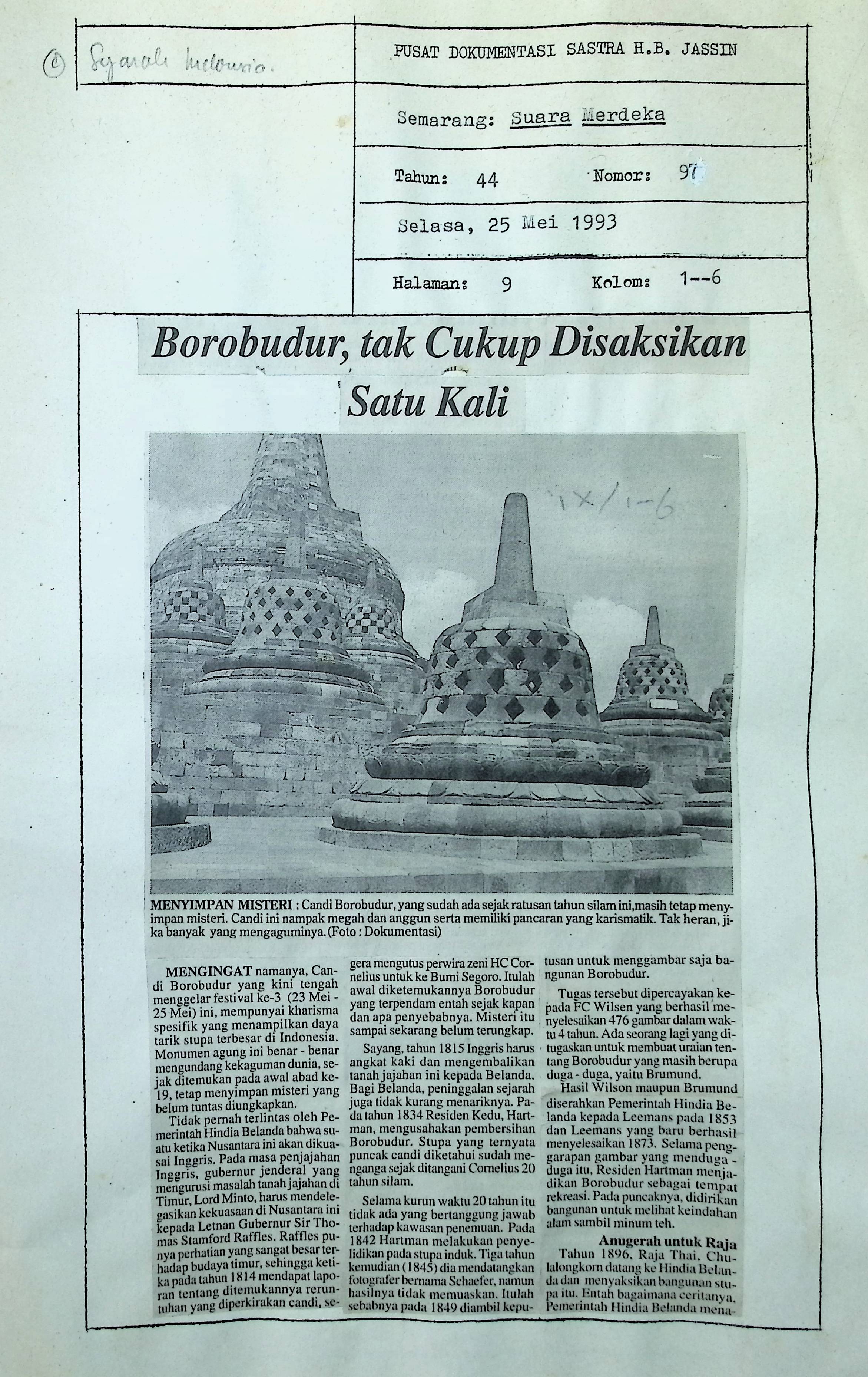 Borobudur, tak cukup disaksikan satu kali