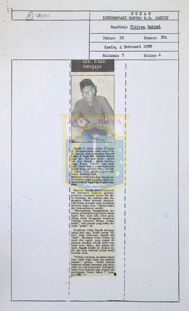 Apa, siapa, mengapa (Sayudi)