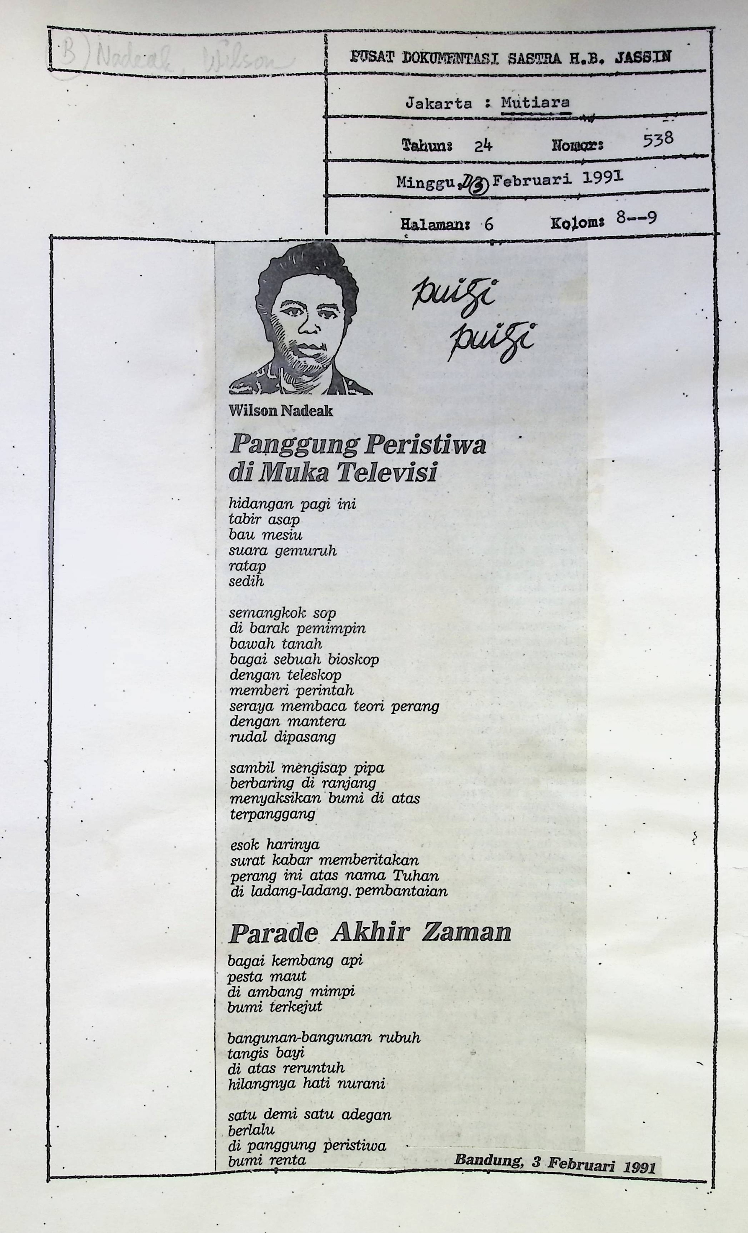 Panggung peristiwa di muka televisi