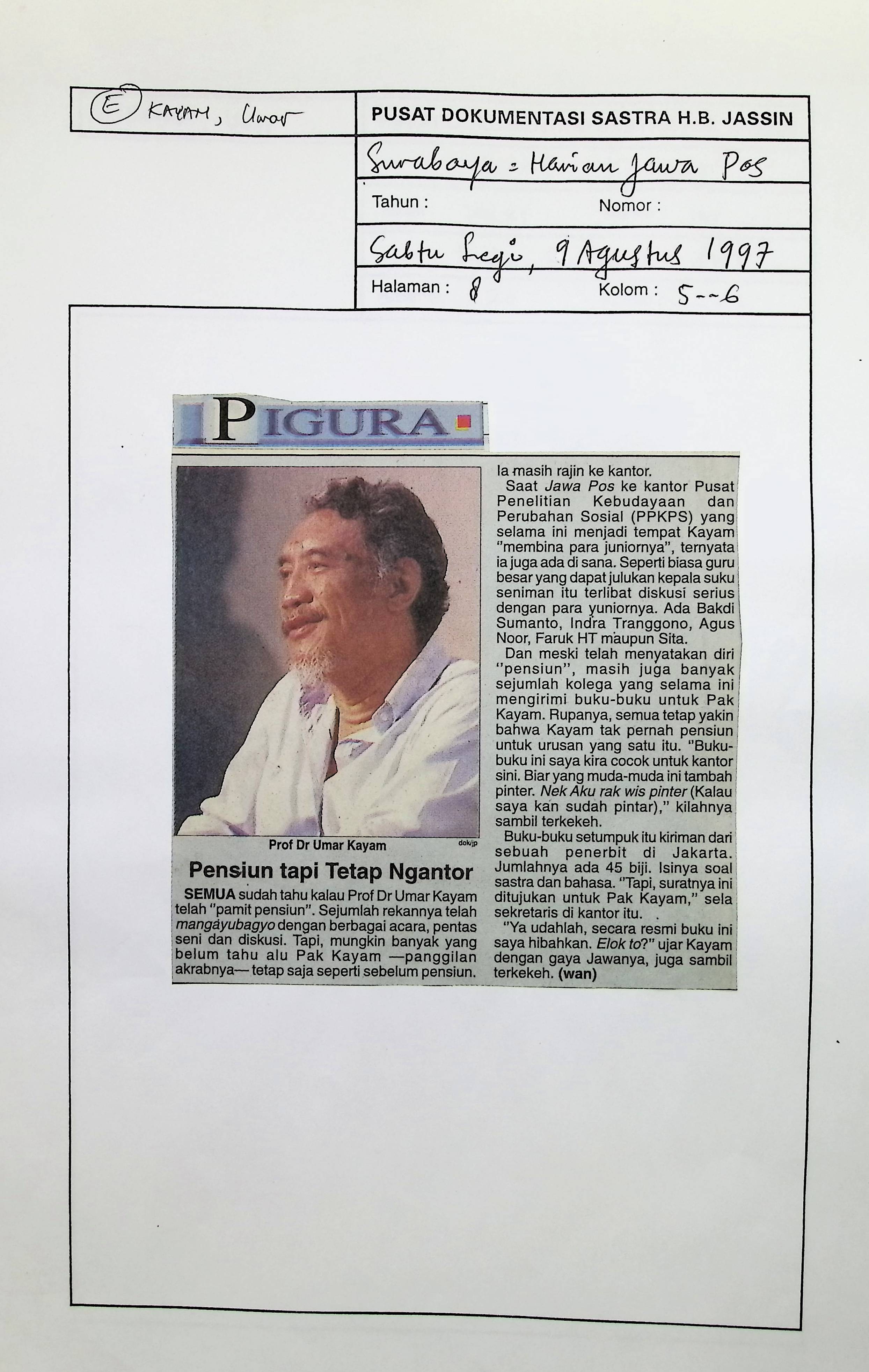 Pensiun tapi tetap ngantor